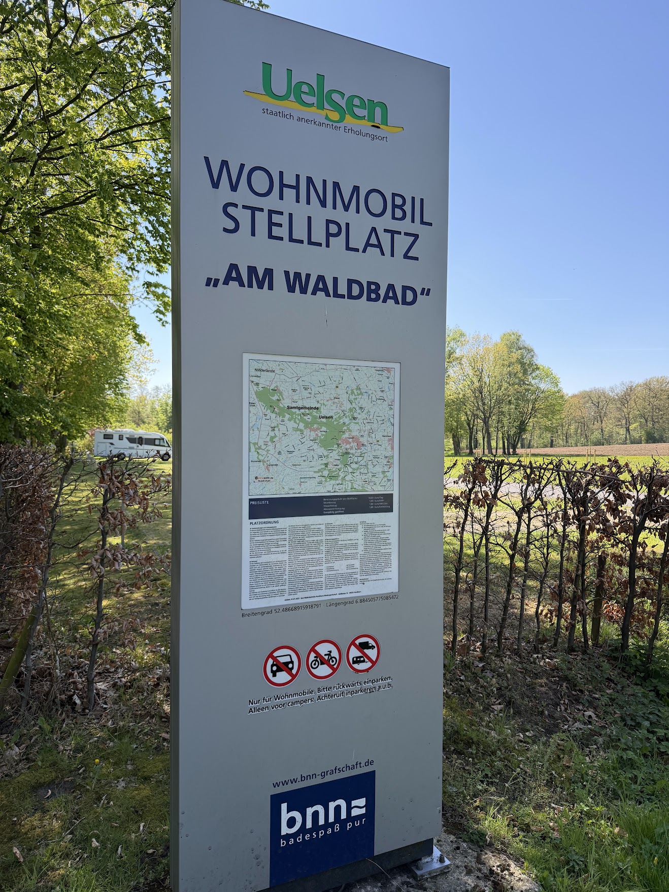 Wohnmobilstellplatz Am Waldbad in Uelsen